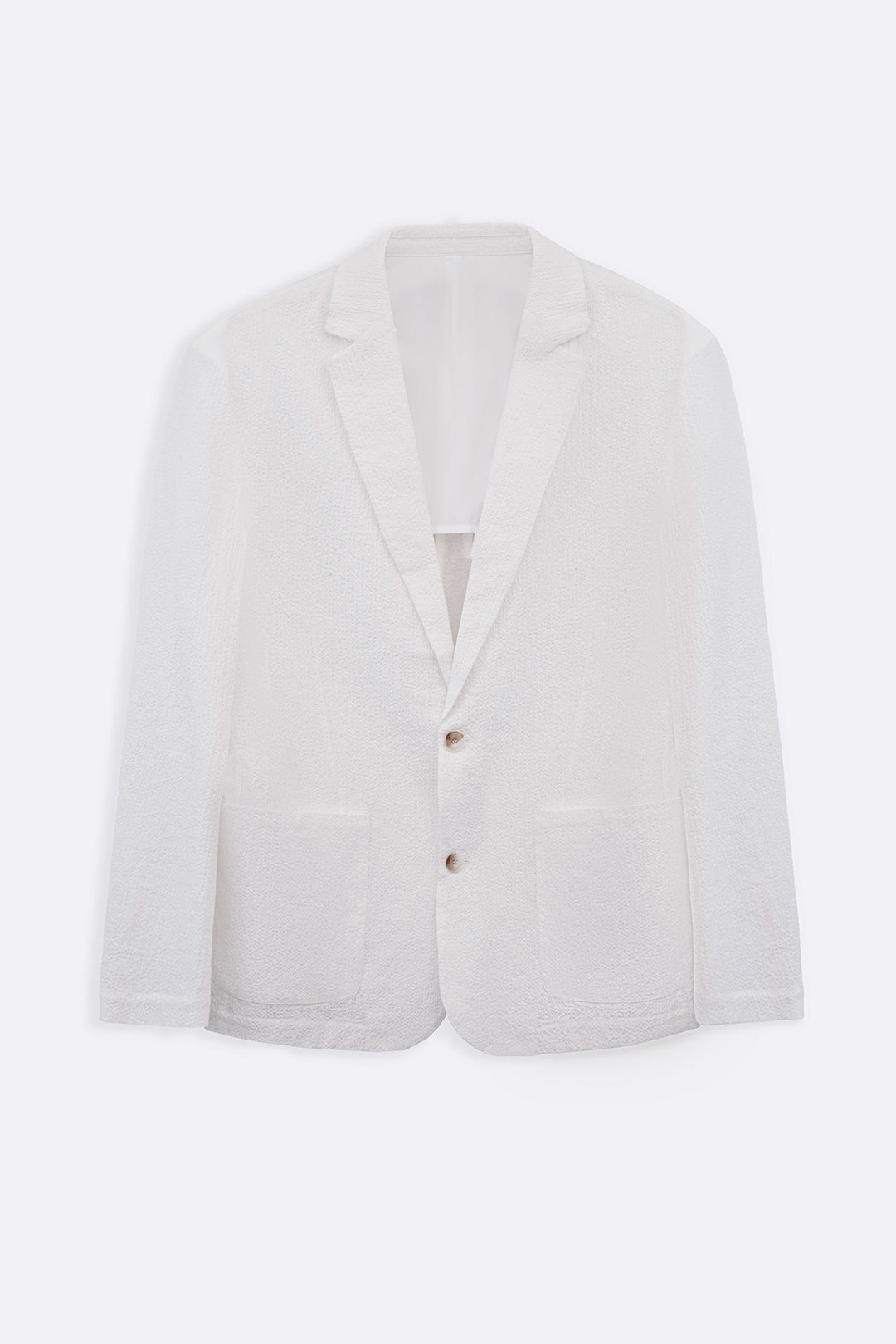 WHITE SEERSUCKER BLAZER