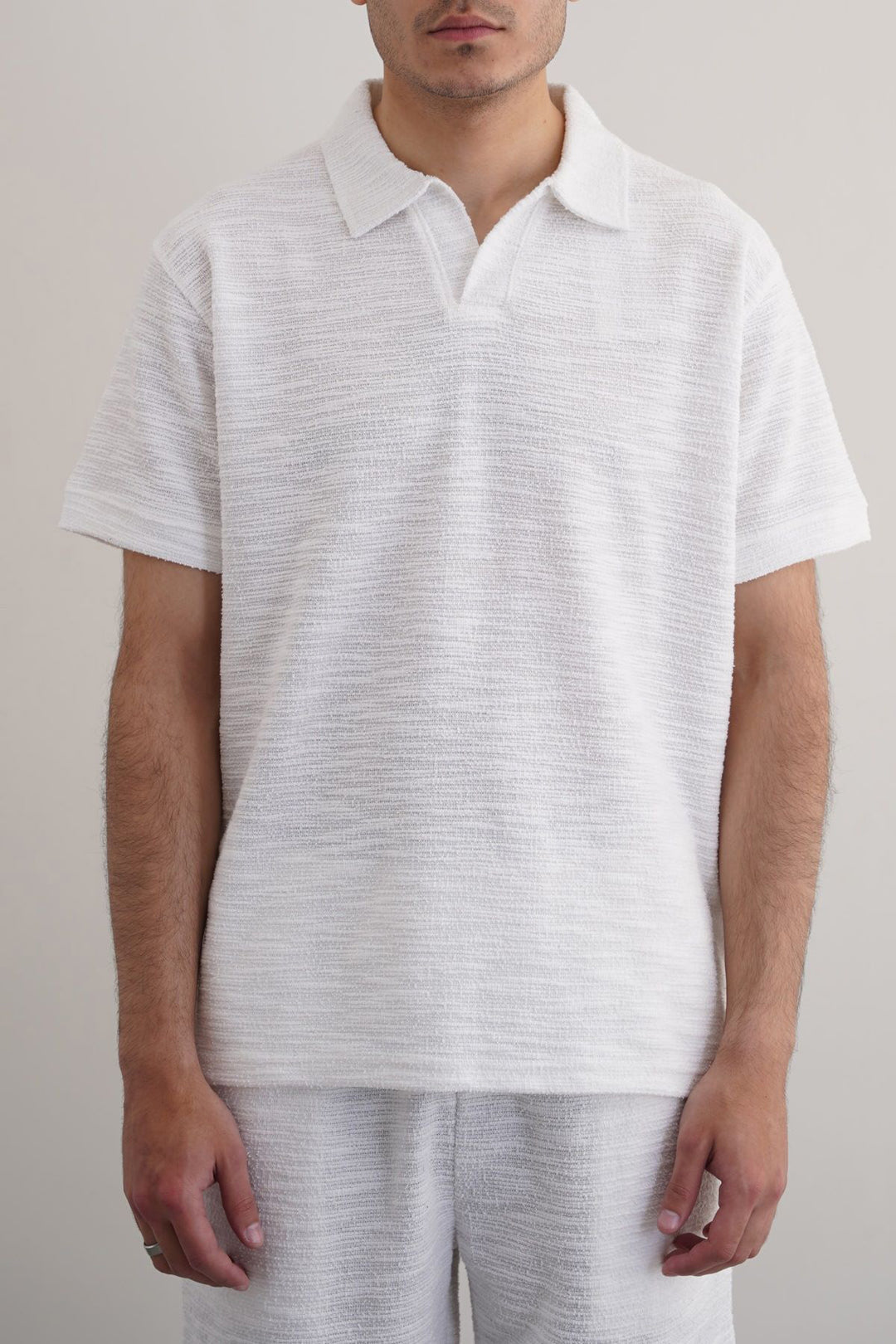 BOUCLE-KNIT POLO