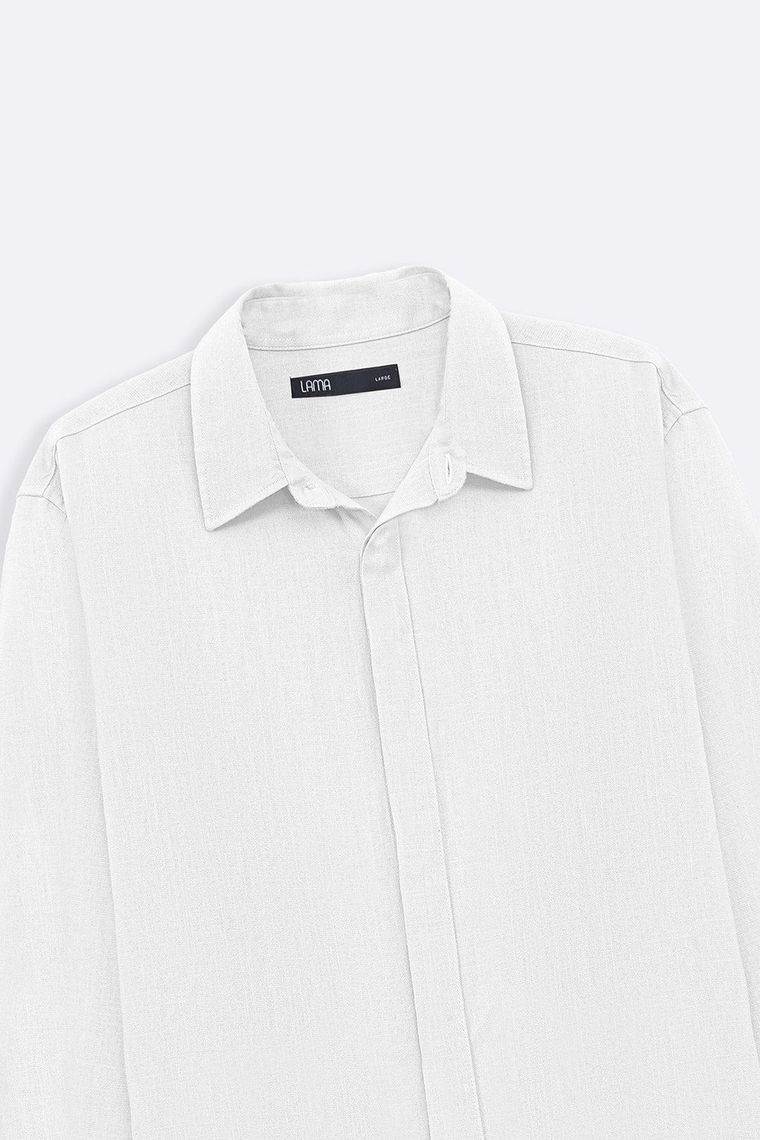 WHITE SHIRT WITH HIDDEN PLACKET