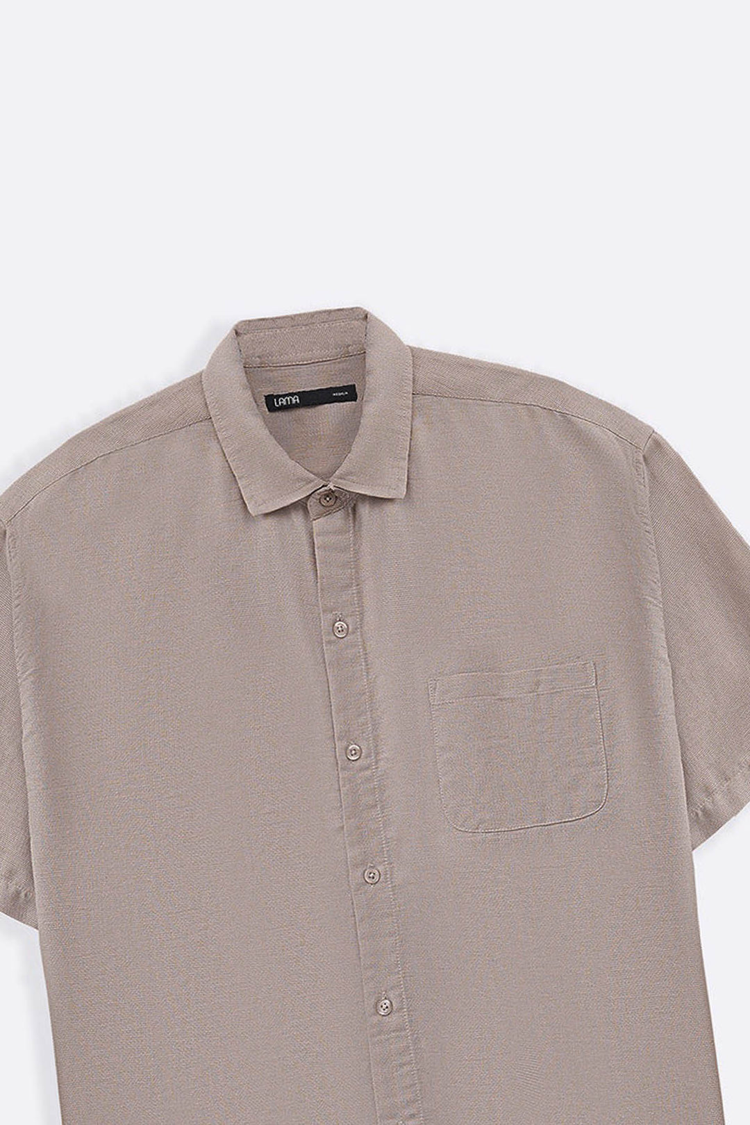 BEIGE RELAXED DOBBY SHIRT