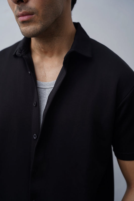 BLACK BASIC NEOPRENE SHIRT