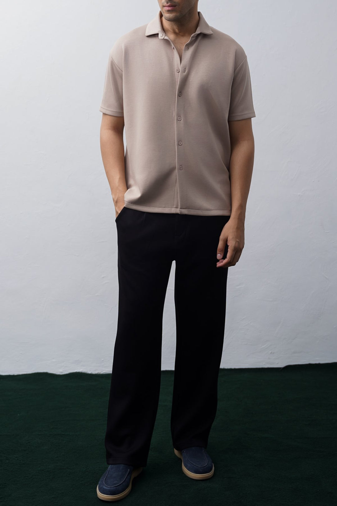 KHAKI BASIC NEOPRENE SHIRT