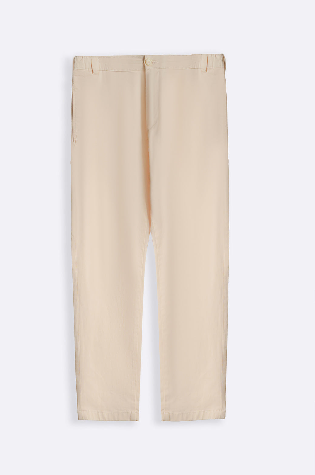 IVORY SLIM STRAIGHT PANTS