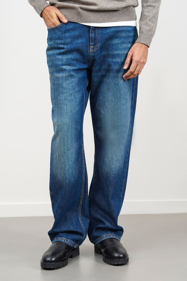 BLUE REGULAR STRAIGHT FIT JEANS