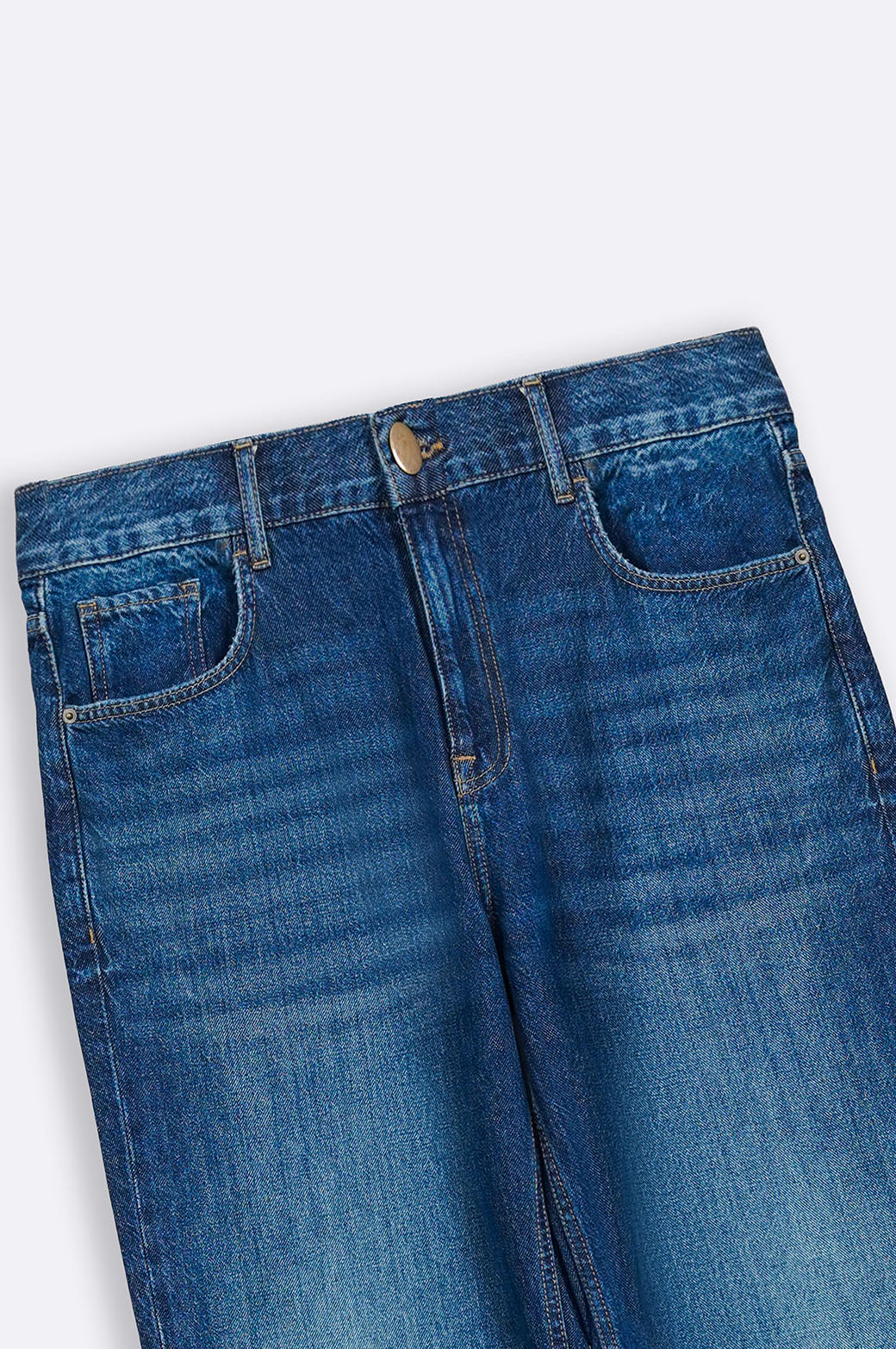 BLUE REGULAR STRAIGHT FIT JEANS