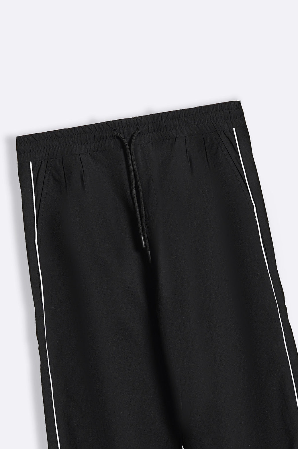 BLACK LOOSE COTTON TROUSERS