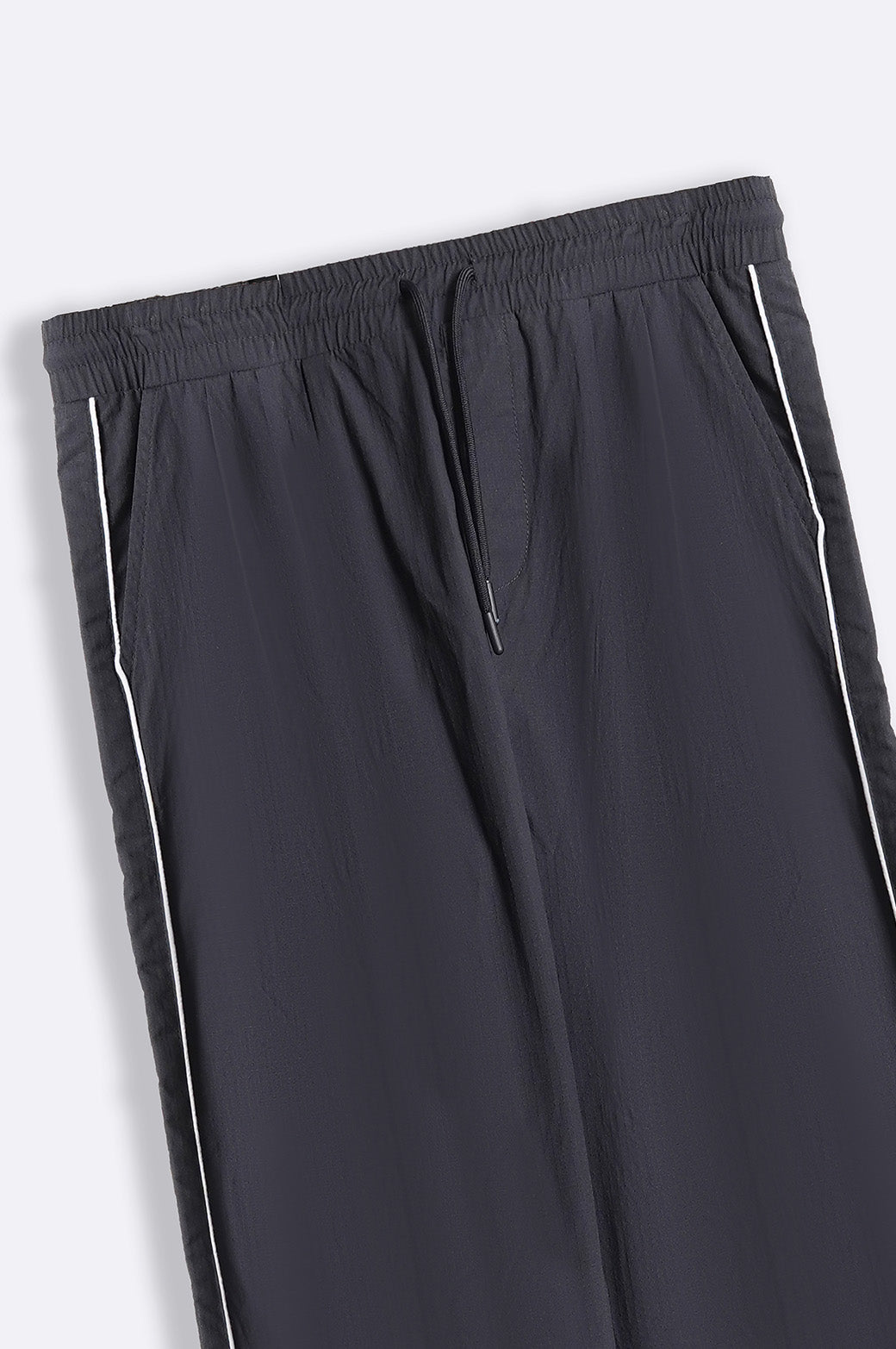 NAVY LOOSE COTTON TROUSERS