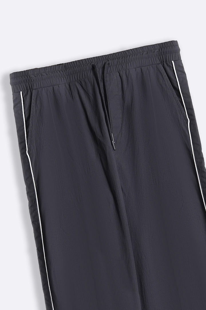 NAVY LOOSE COTTON TROUSERS