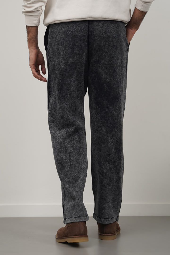 CHARCOAL SOFT COTTON FLEECE PANTS