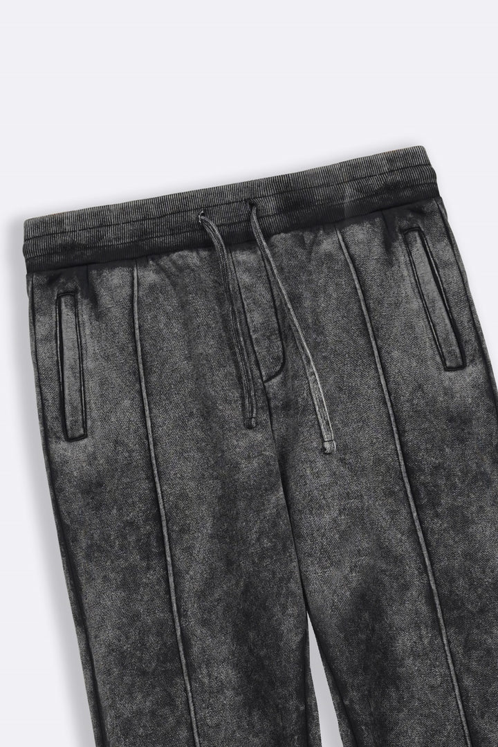 CHARCOAL SOFT COTTON FLEECE PANTS