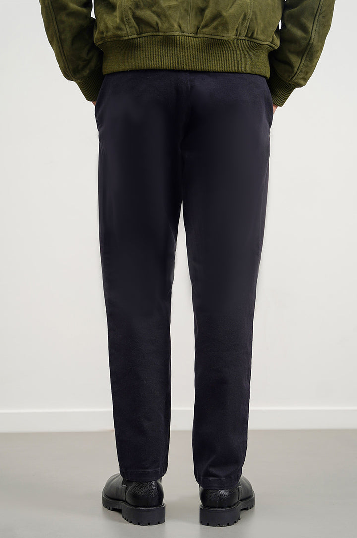 BLACK STRAIGHT TWILL PANTS