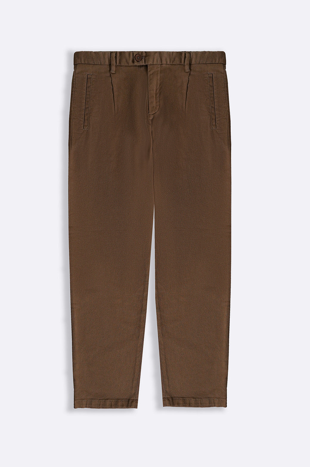 BROWN STRAIGHT TWILL PANTS