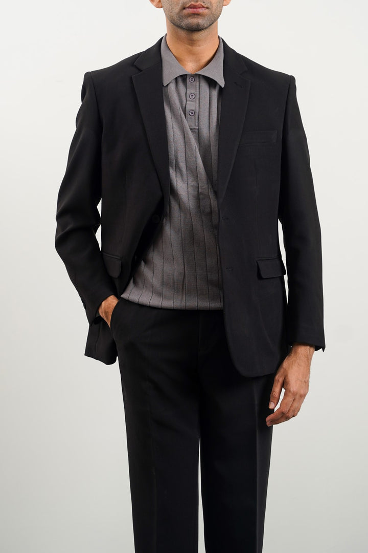 BLACK TAILORED FIT BLAZER