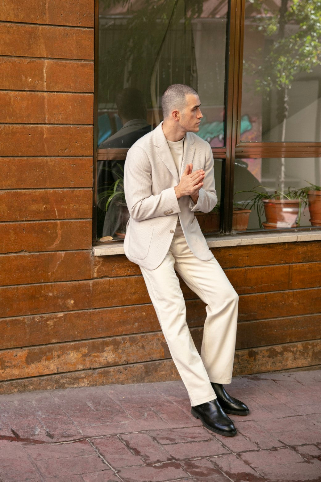 BEIGE CORDUROY BLAZER