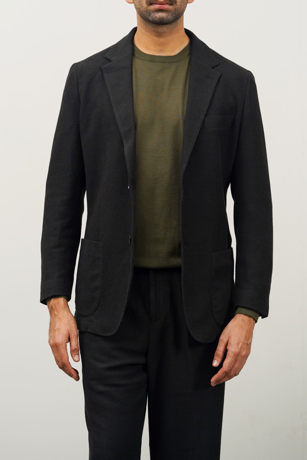 BLACK CORDUROY BLAZER