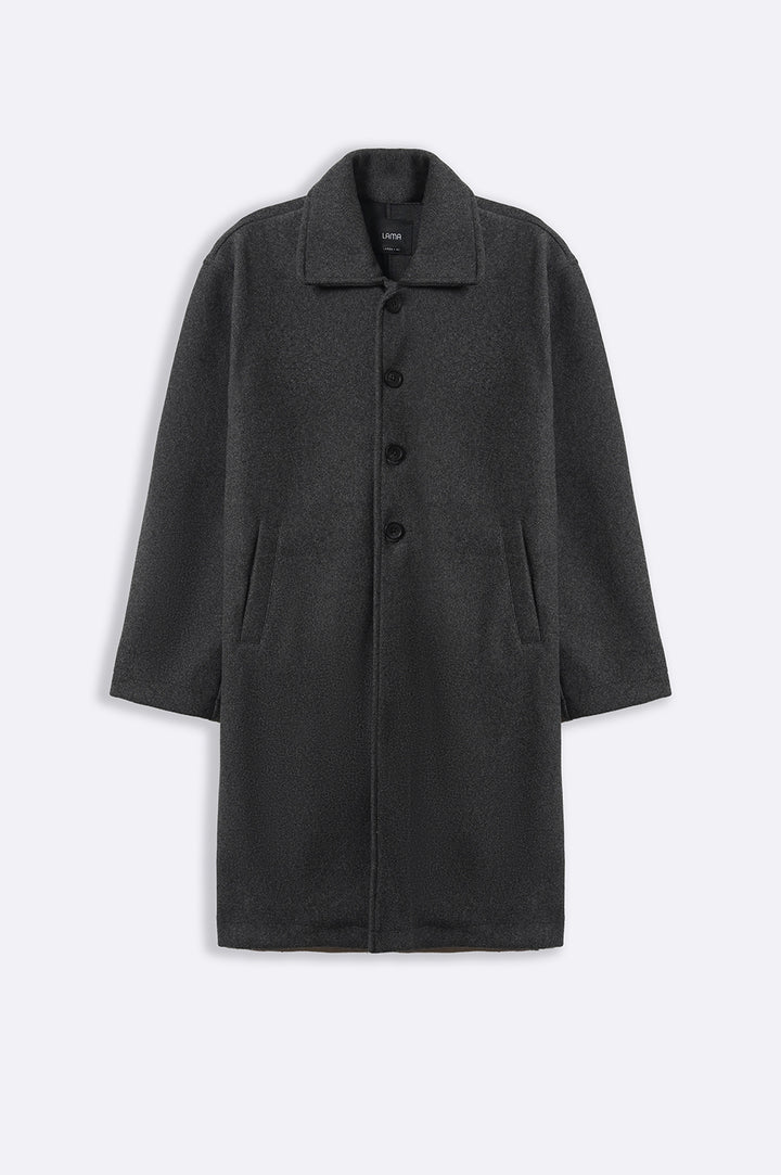 DARK GREY ESSENTIAL OVERCOAT