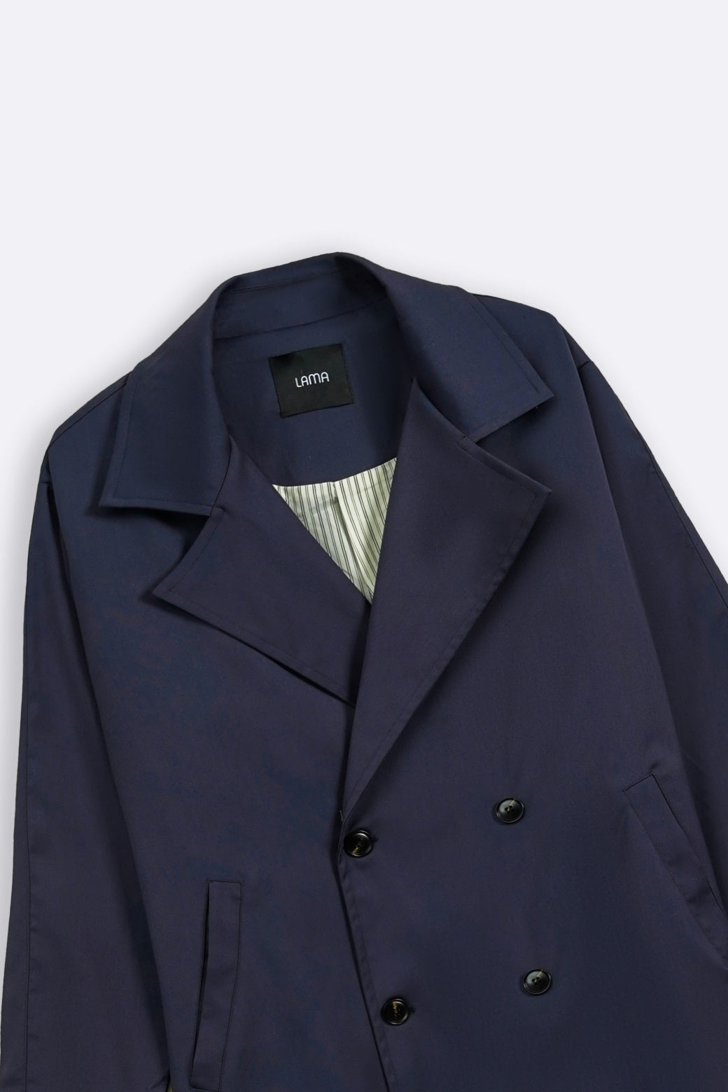 NAVY HOLMES LINED TRENCH COAT