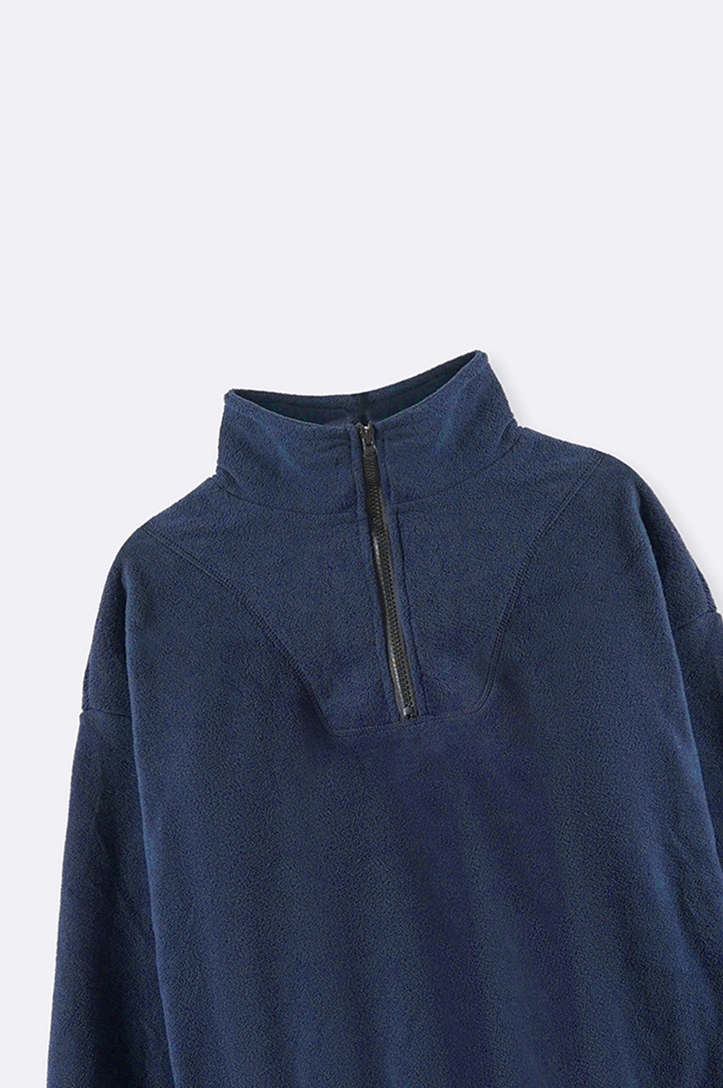 PLUSH PULL-OVER WITH SHORT ZIPPER