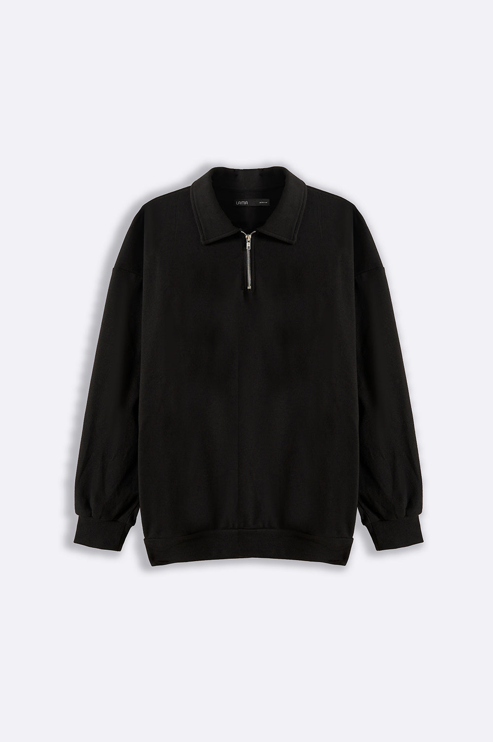 BLACK QUATER ZIP JUMPER