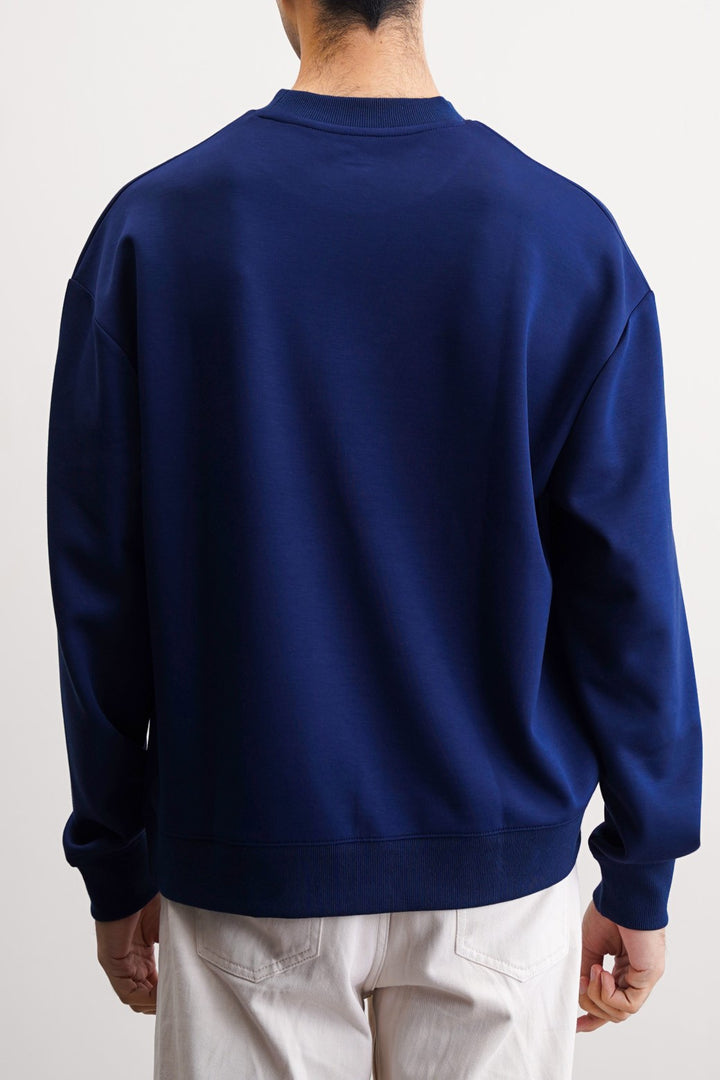 NAVY RELAXED SCUBA SWEATSHIRT