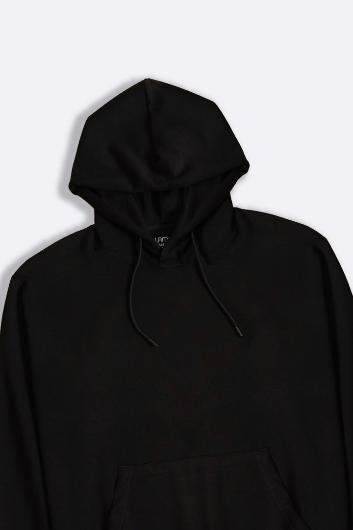 BLACK PULL-OVER HOODIE