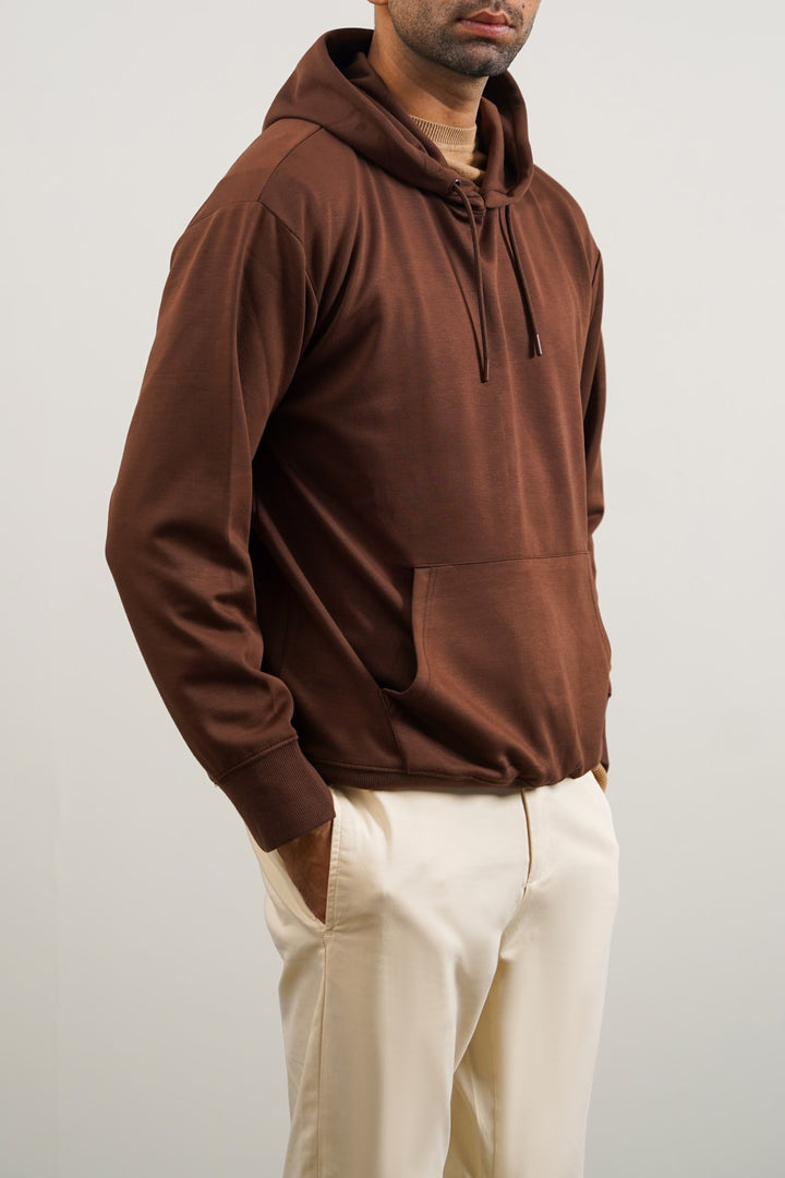 BROWN PULL-OVER HOODIE