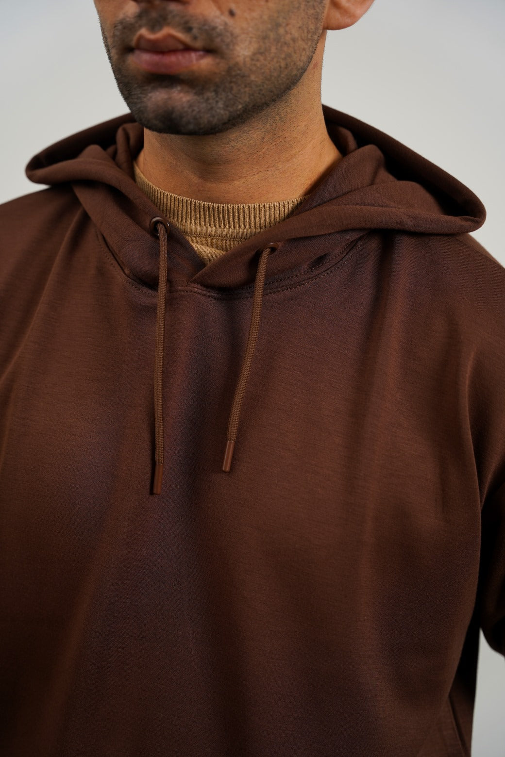 BROWN PULL-OVER HOODIE