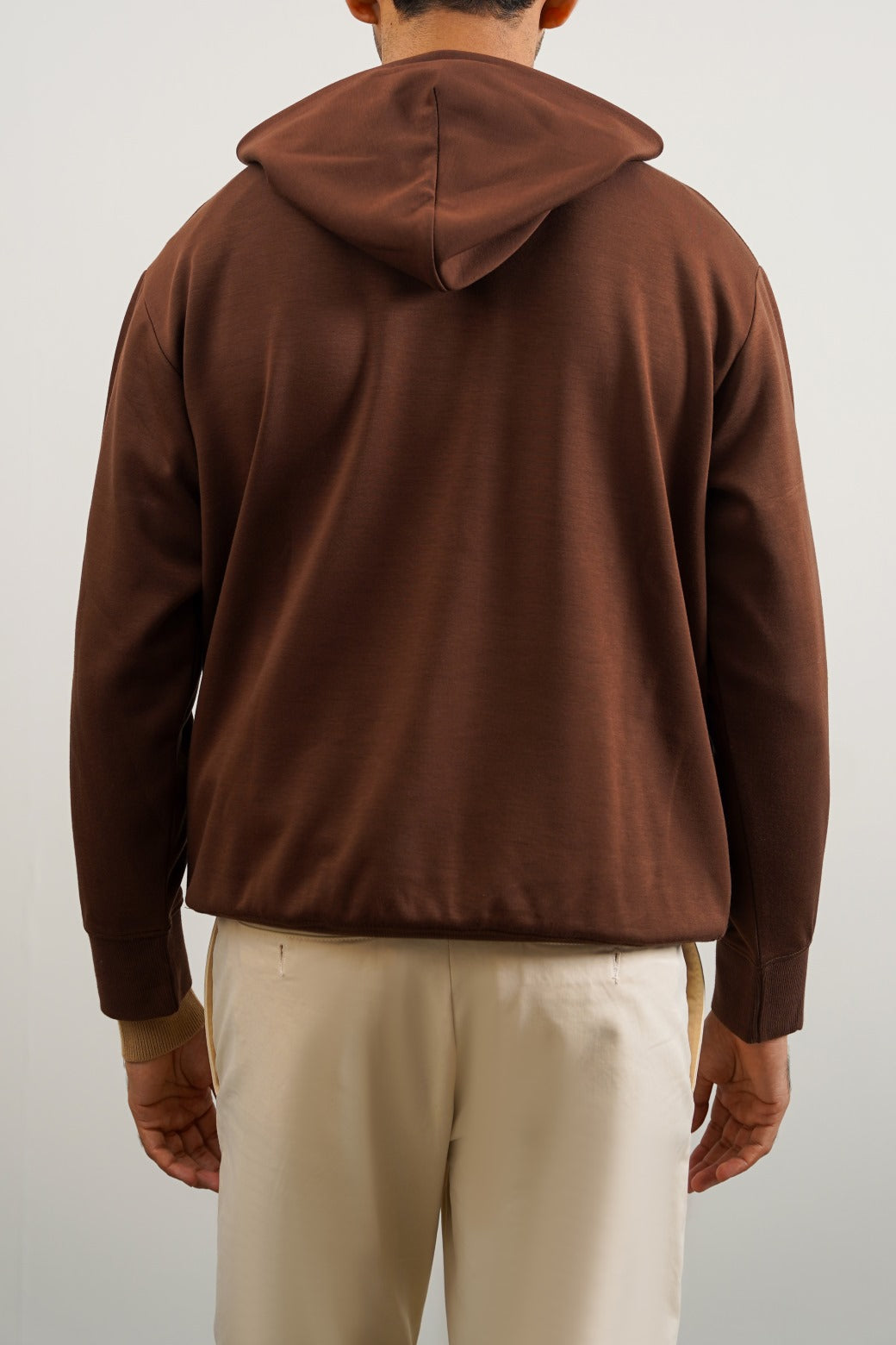 BROWN PULL-OVER HOODIE