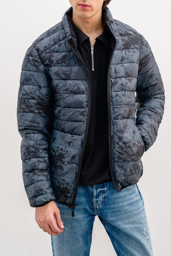 BLACK REVERSIBLE PUFFER JACKET