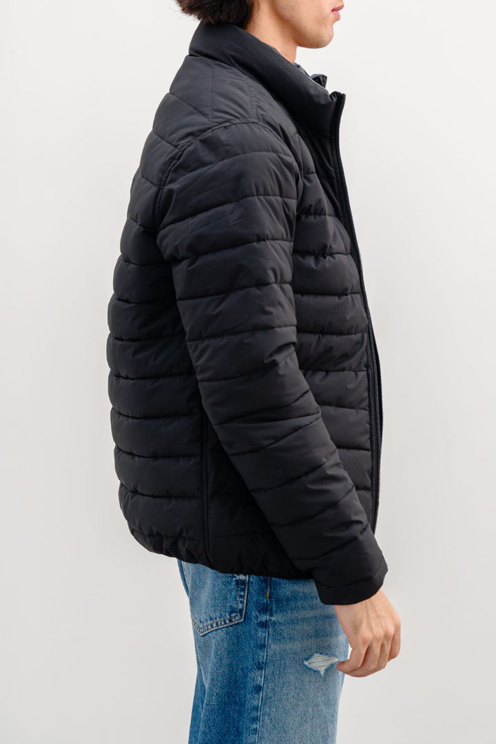 BLACK REVERSIBLE PUFFER JACKET