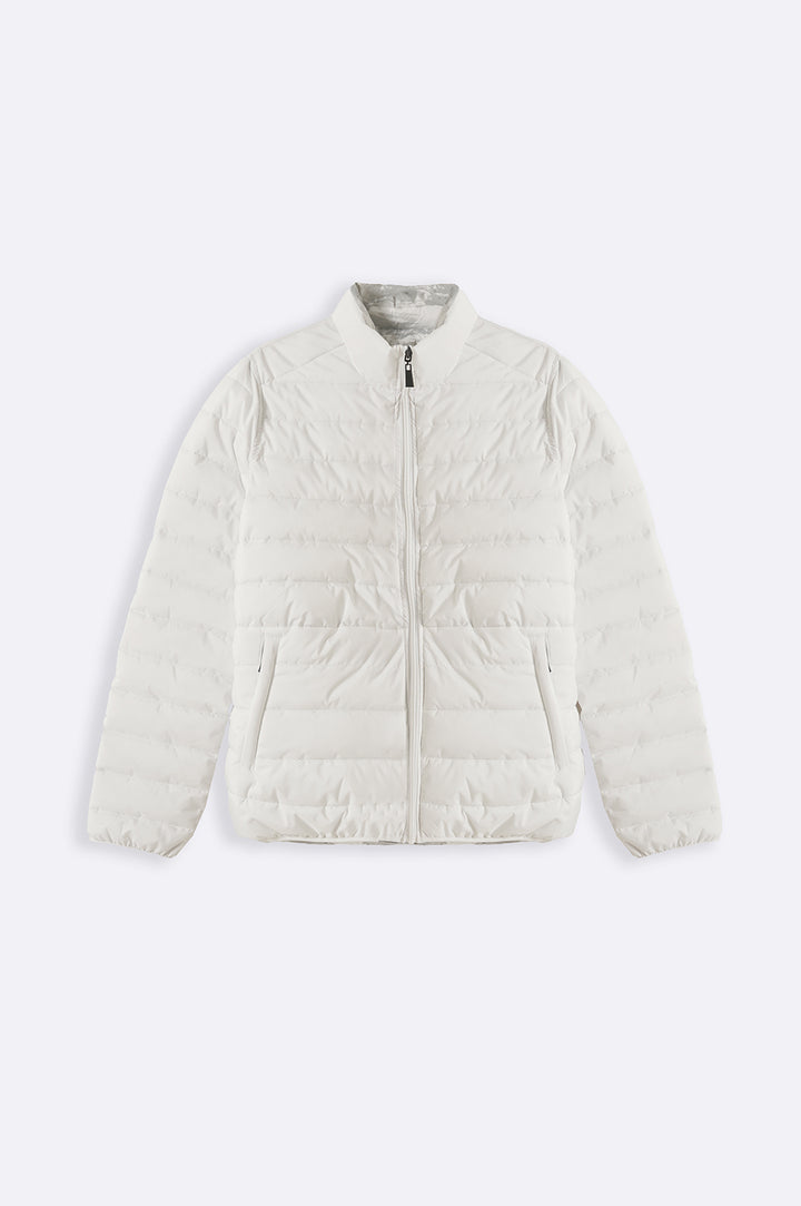 WHITE REVERSIBLE PUFFER JACKET