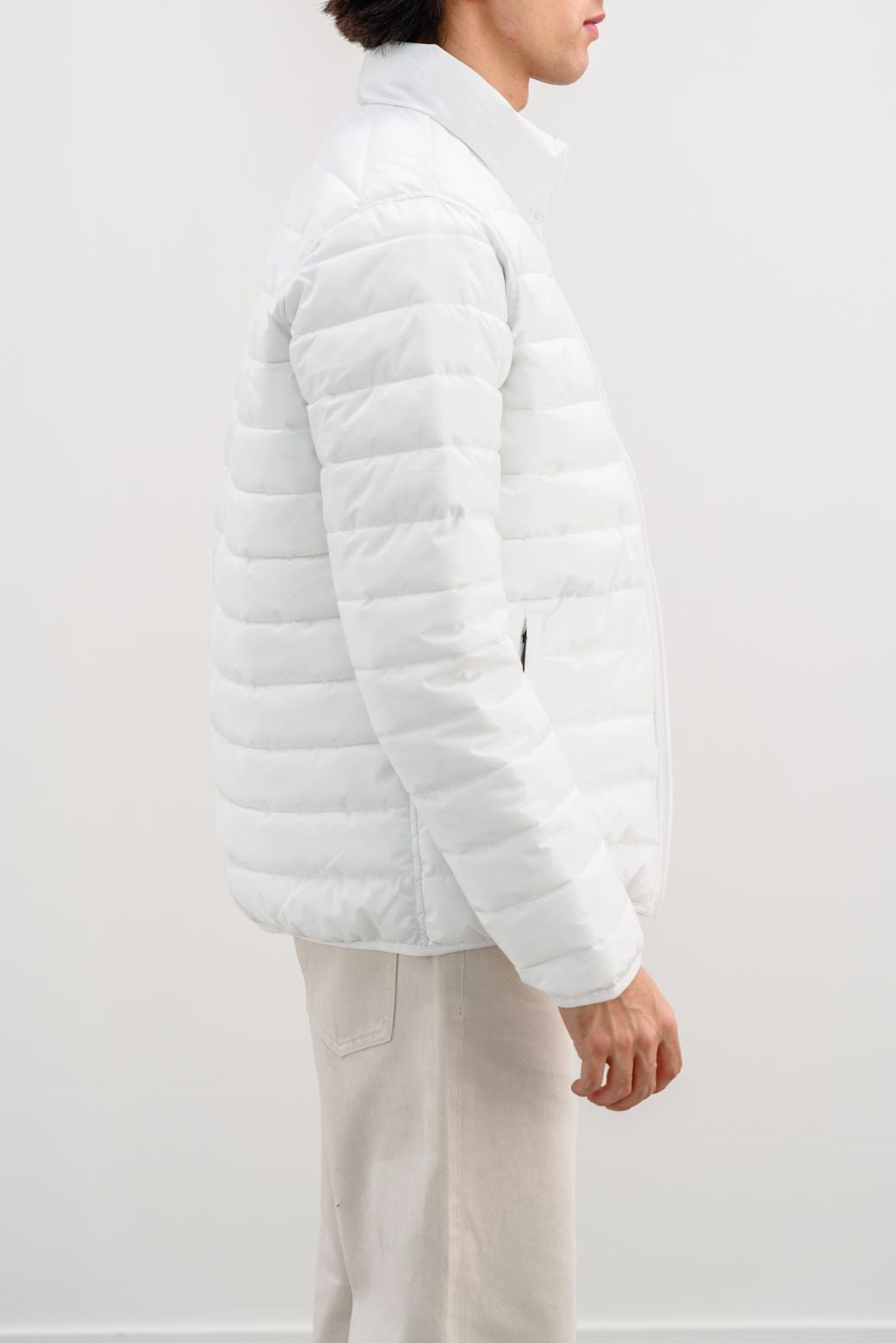 WHITE REVERSIBLE PUFFER JACKET