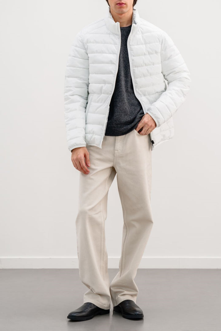 WHITE REVERSIBLE PUFFER JACKET