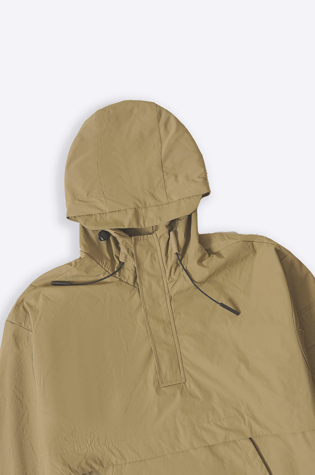 KHAKI PARACHUTE HOODED PULLOVER