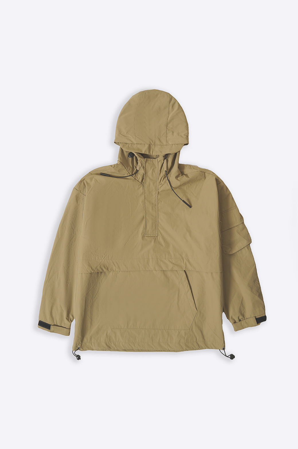 KHAKI PARACHUTE HOODED PULLOVER