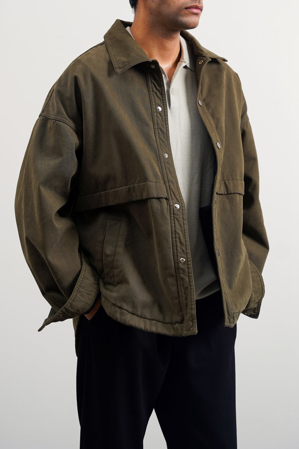 TWILL COTTON OVERSHIRT