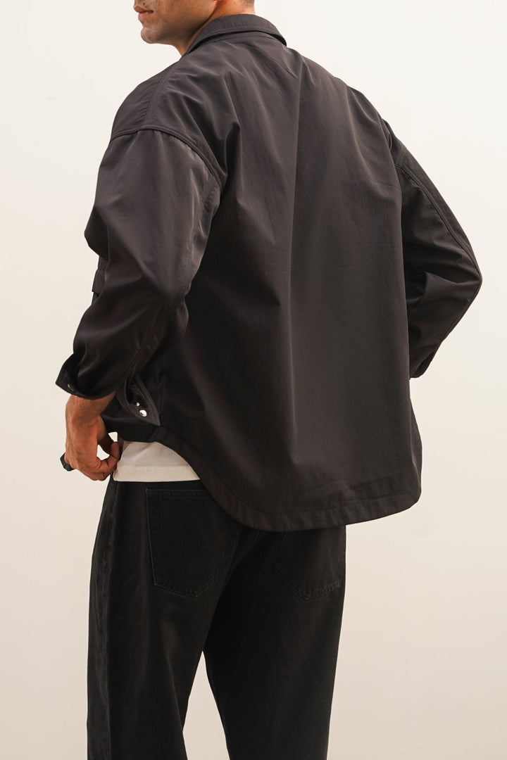 BLACK PARACHUTE OVERSHIRT