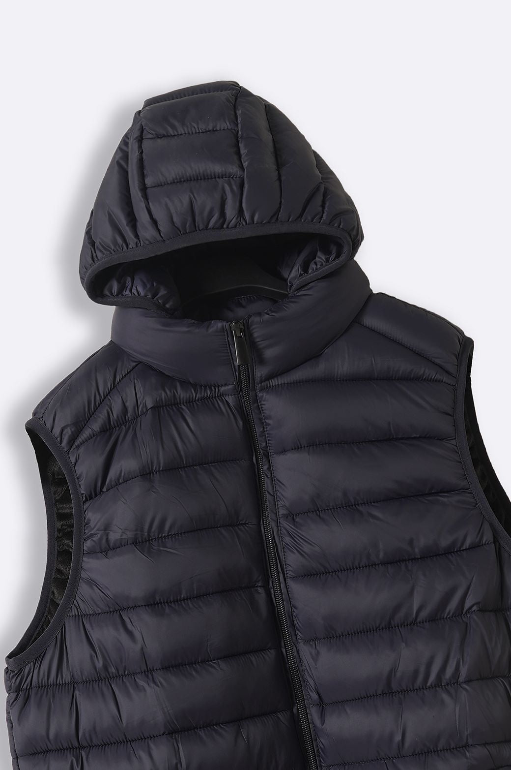 NAVY HOODED GILET