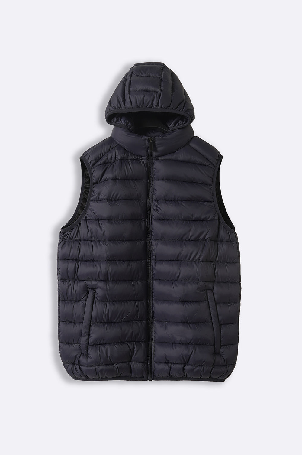 NAVY HOODED GILET