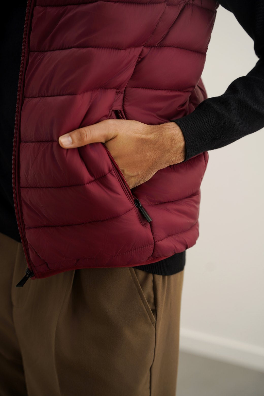 BURGUNDY REGULAR GILET