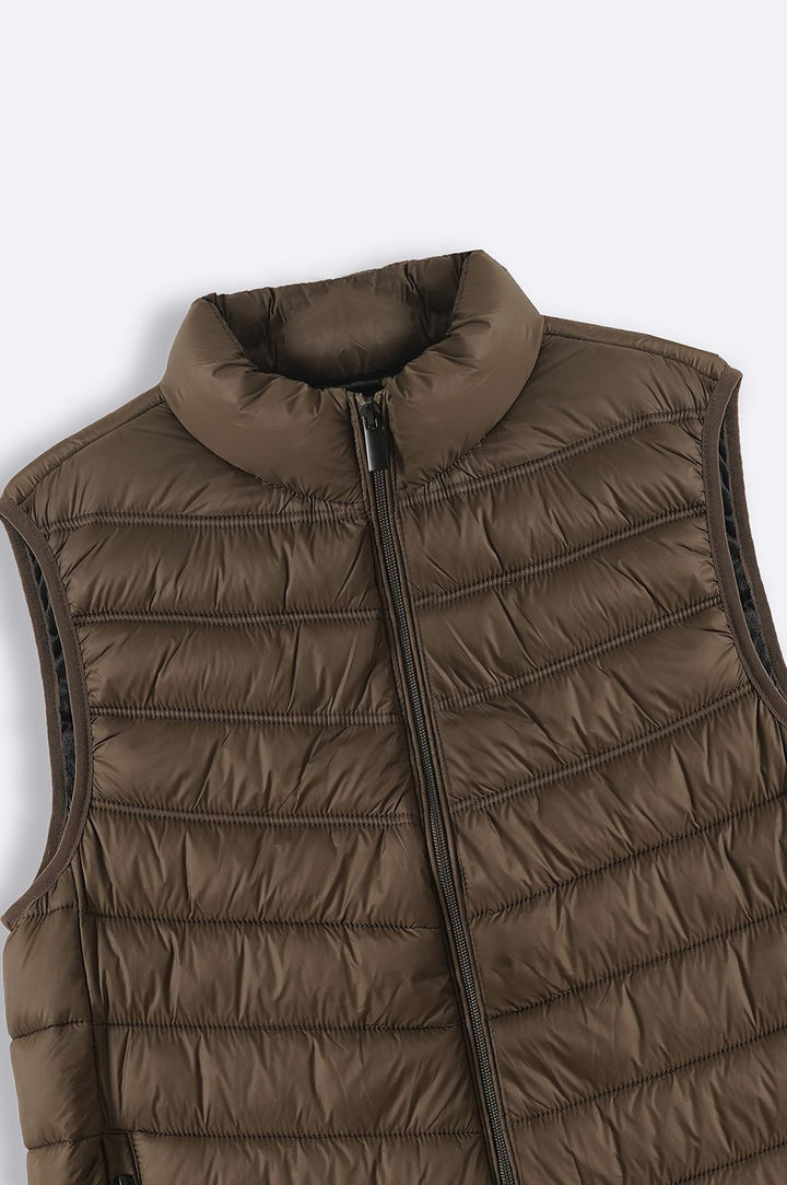 OLIVE GREEN REGULAR GILET