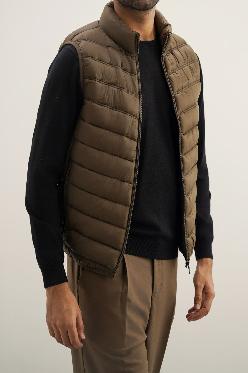 OLIVE GREEN REGULAR GILET