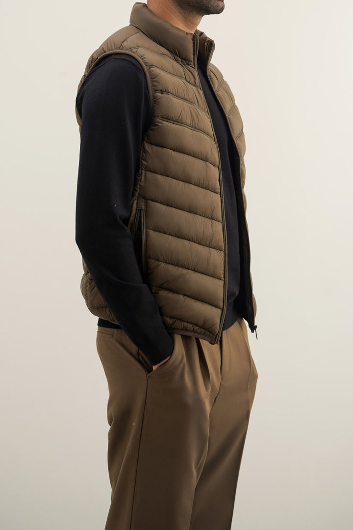 OLIVE GREEN REGULAR GILET