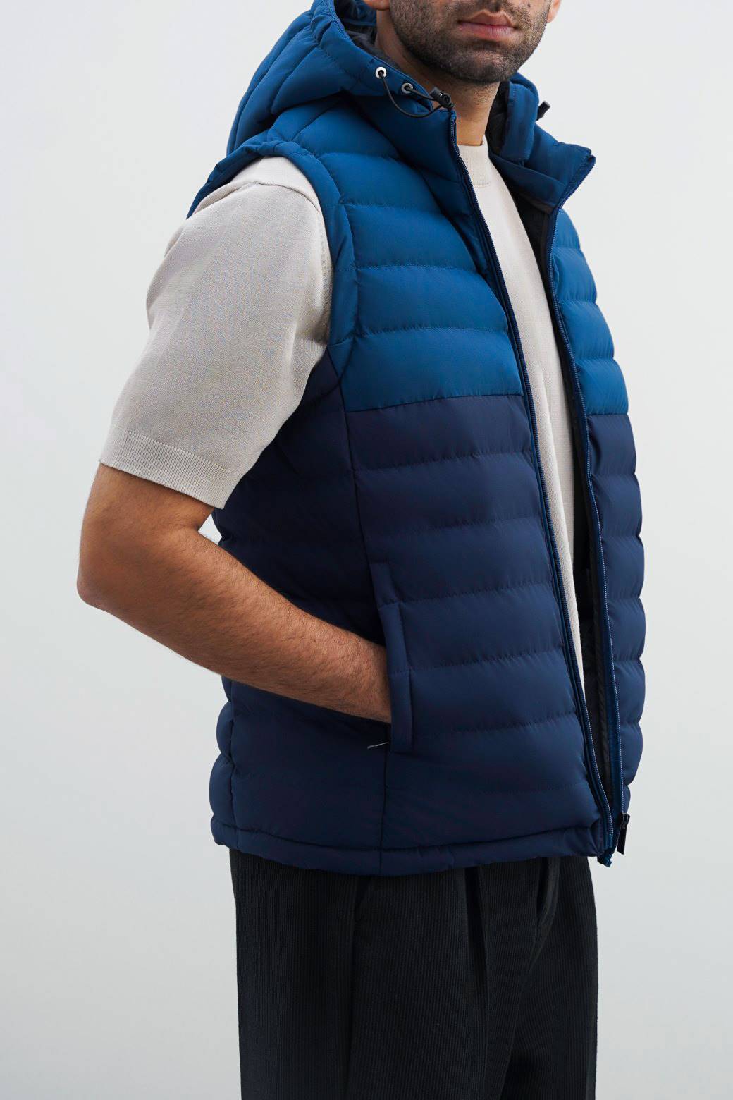 NAVY CONTRAST GILET