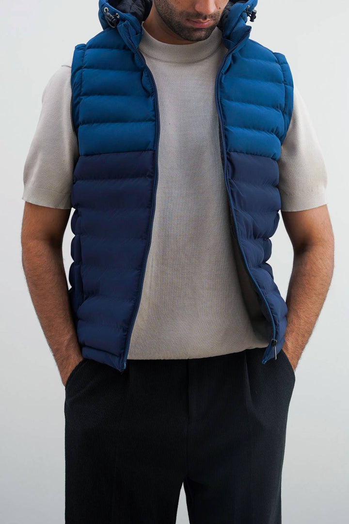 NAVY CONTRAST GILET