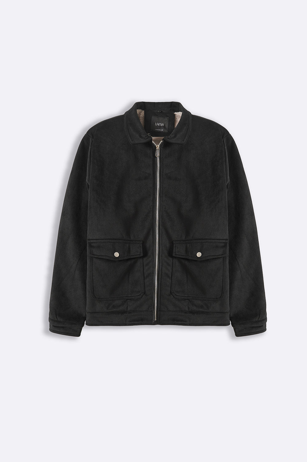 BLACK CORDUROY AVIATOR JACKET