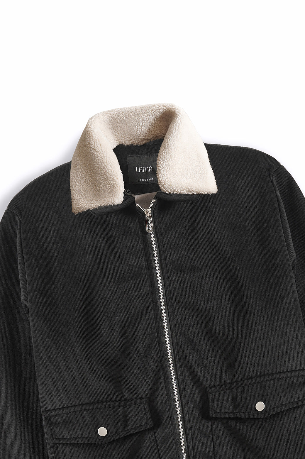 BLACK CORDUROY AVIATOR JACKET