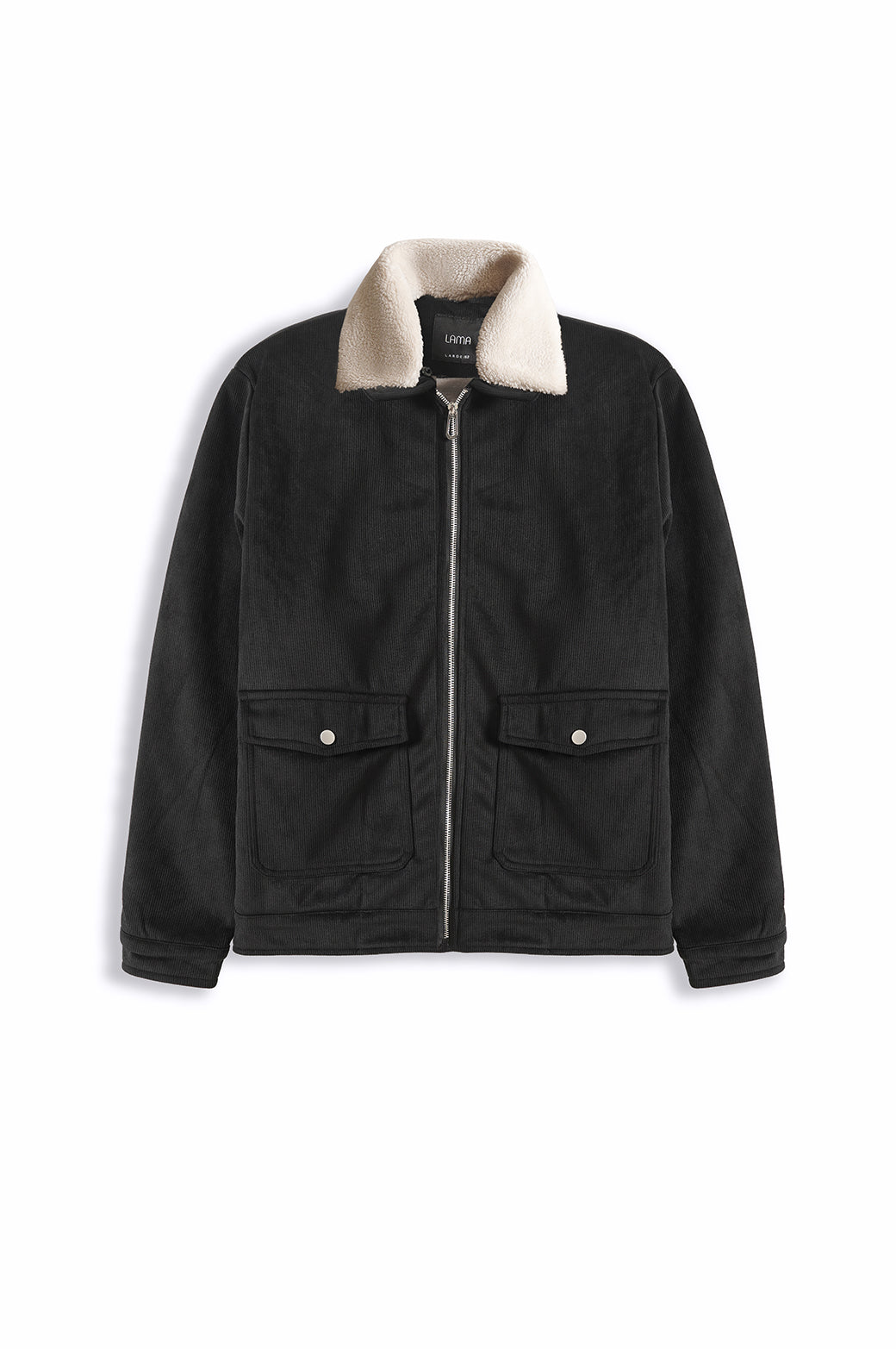 BLACK CORDUROY AVIATOR JACKET