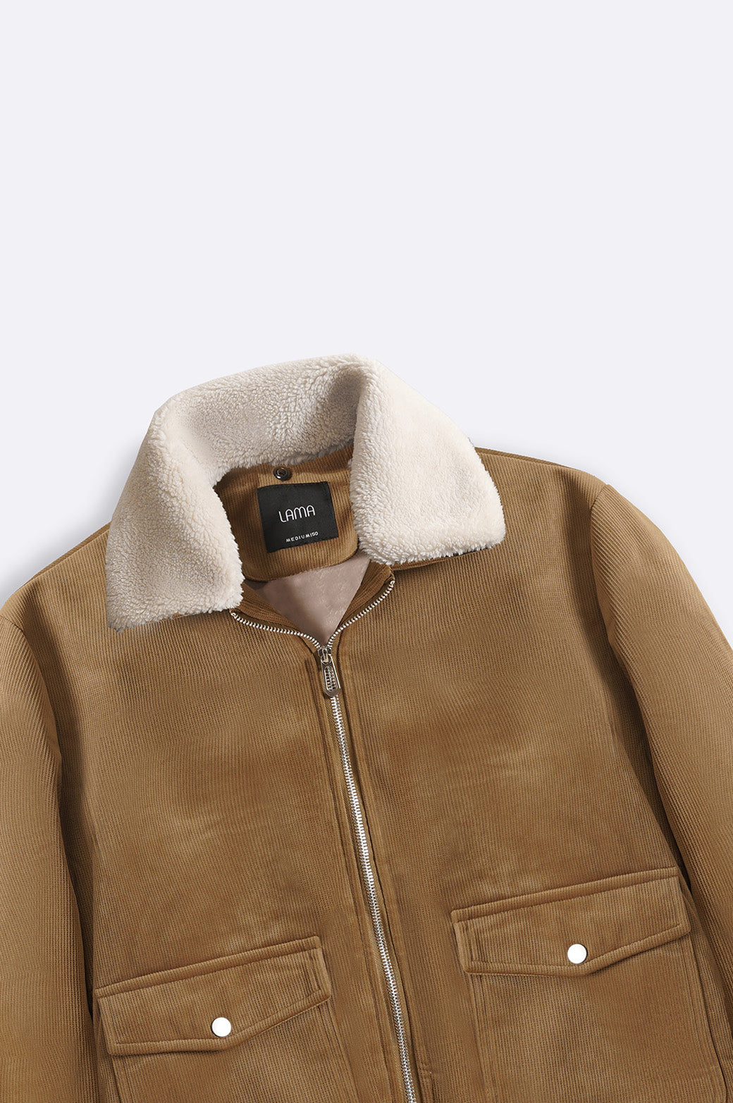 CAMEL CORDUROY AVIATOR JACKET