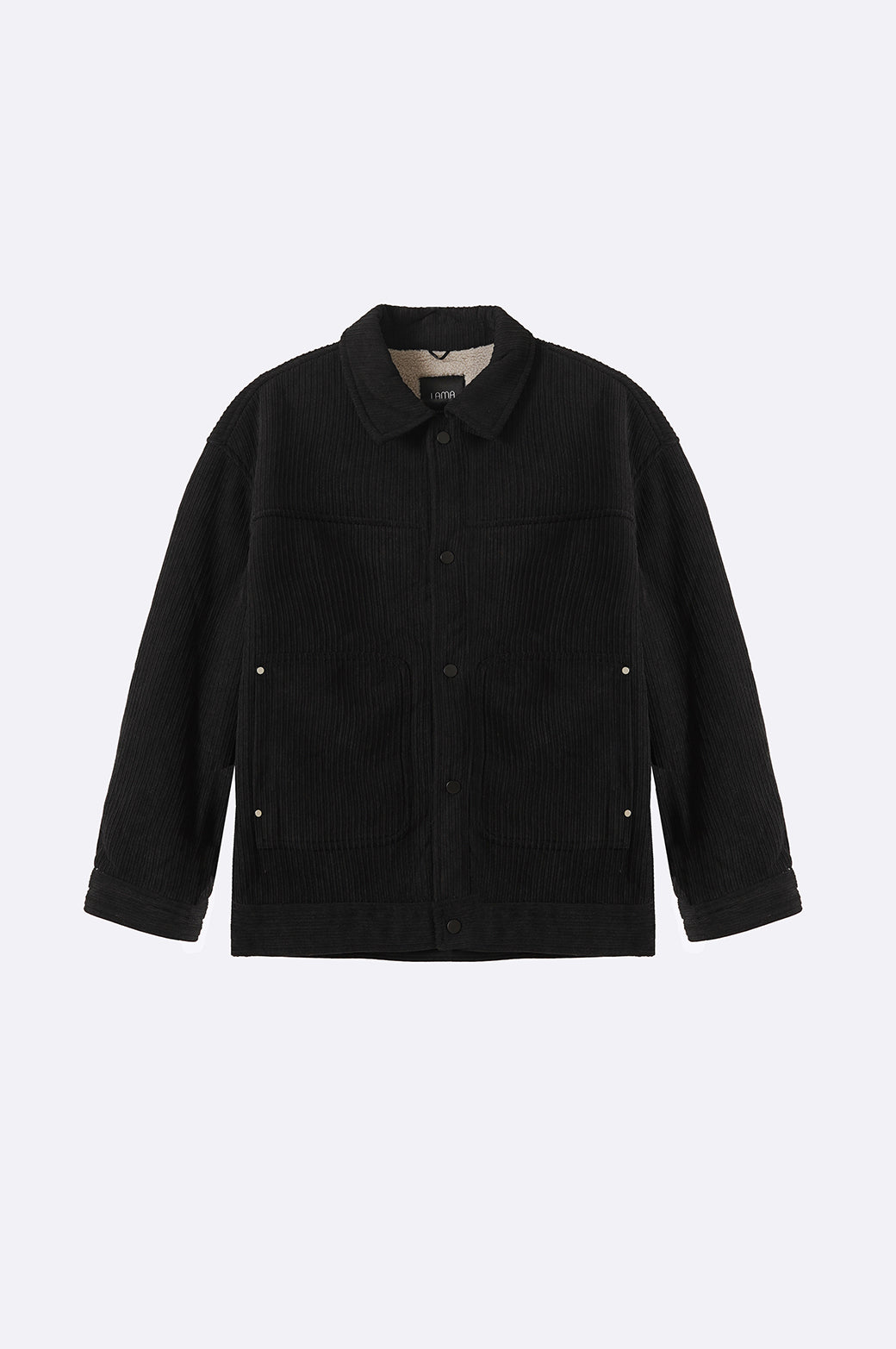 BLACK OVERSIZED CORDUROY JACKET